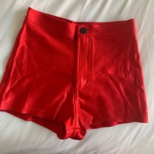 American Apparel Red High Waist Women Shorts